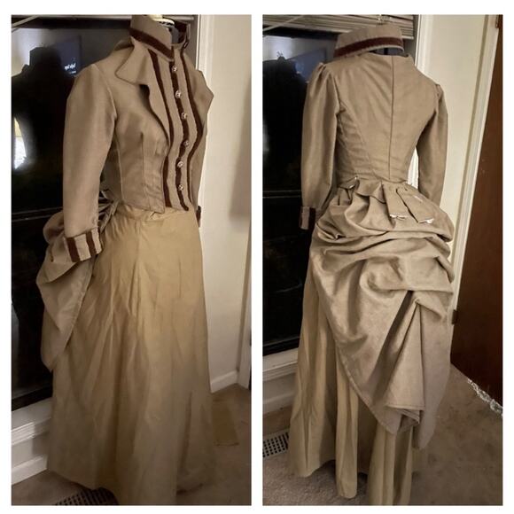 Vintage Tops - Victorian bustle bodice theater costume